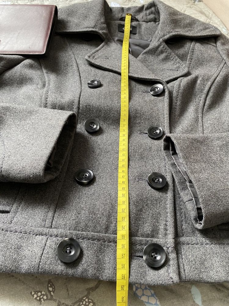 Женское пальто пиджак шерстяное Oodji Ultra, S-M