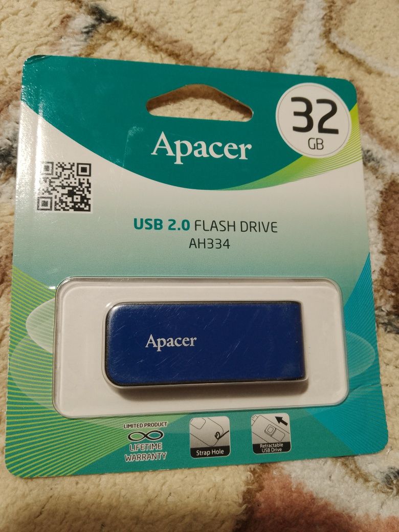 Флеш память USB Apacer Flash Drive AH334 на 32 Gb, флешка
