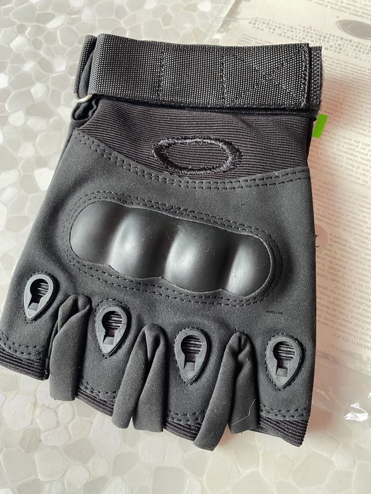 Нові чорні мото-рукавиці рукавички Glove Oakley безпалі