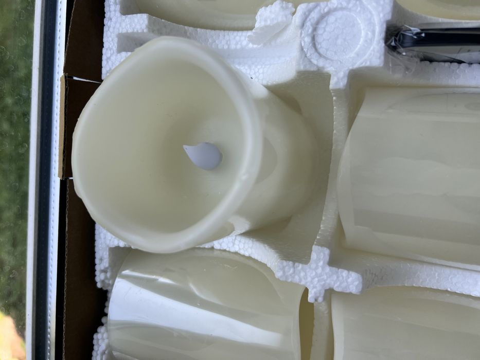 Набір безполумяних свічок з воску на батарейках, 6 шт