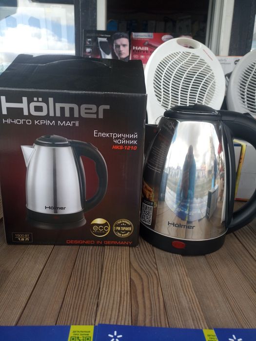 Гарантія 12 місяців від виробника.Нові Електричні чайники Hölmer