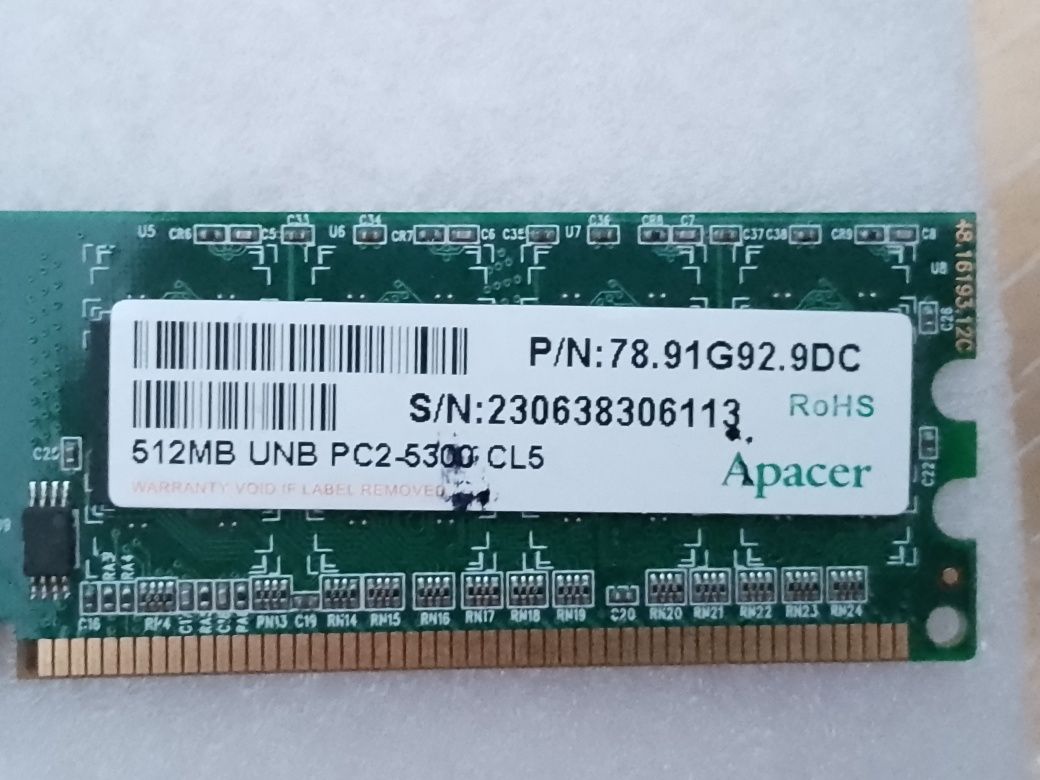 Оперативна пам'ять Ddr2 512mb Apacer