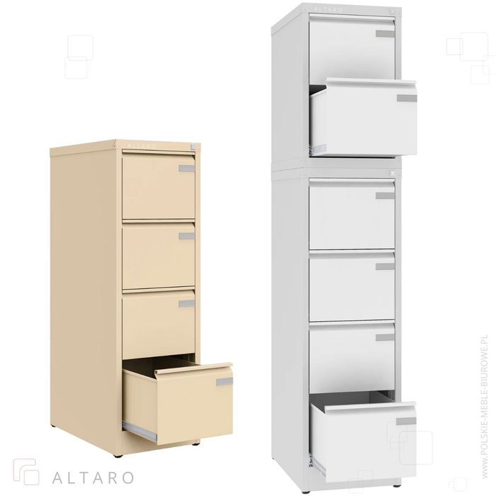 Szafa KARTOTEKOWA metalowa szufladowa na akta, dokumenty A4  | teczki