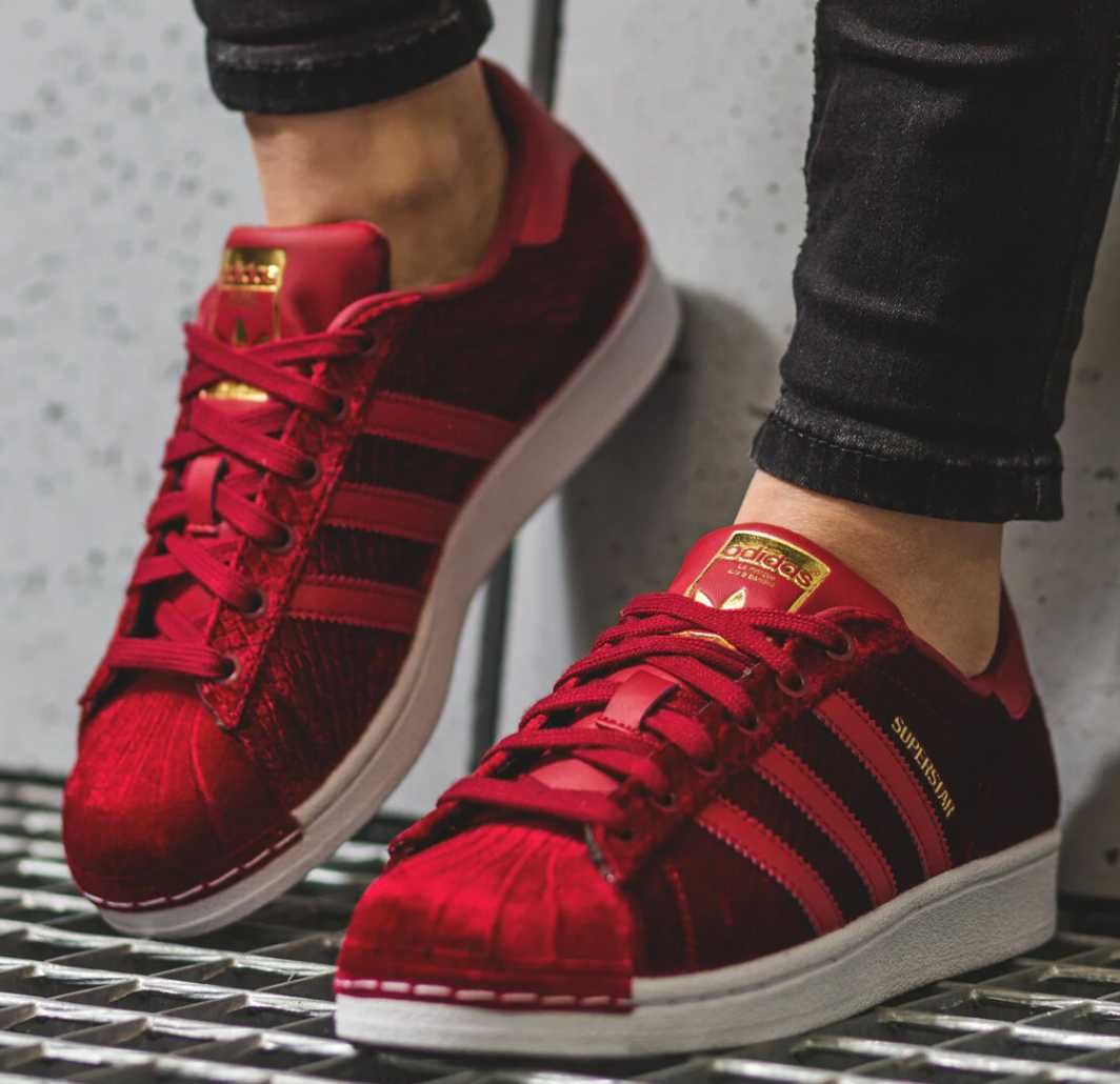 Adidas Superstar Limited Edition Vinted  B41512 WELUROWE BORDOWE,
