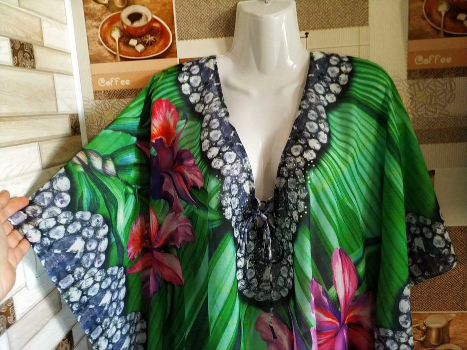 Шифонова пляжна накидка,парео 50-52 р