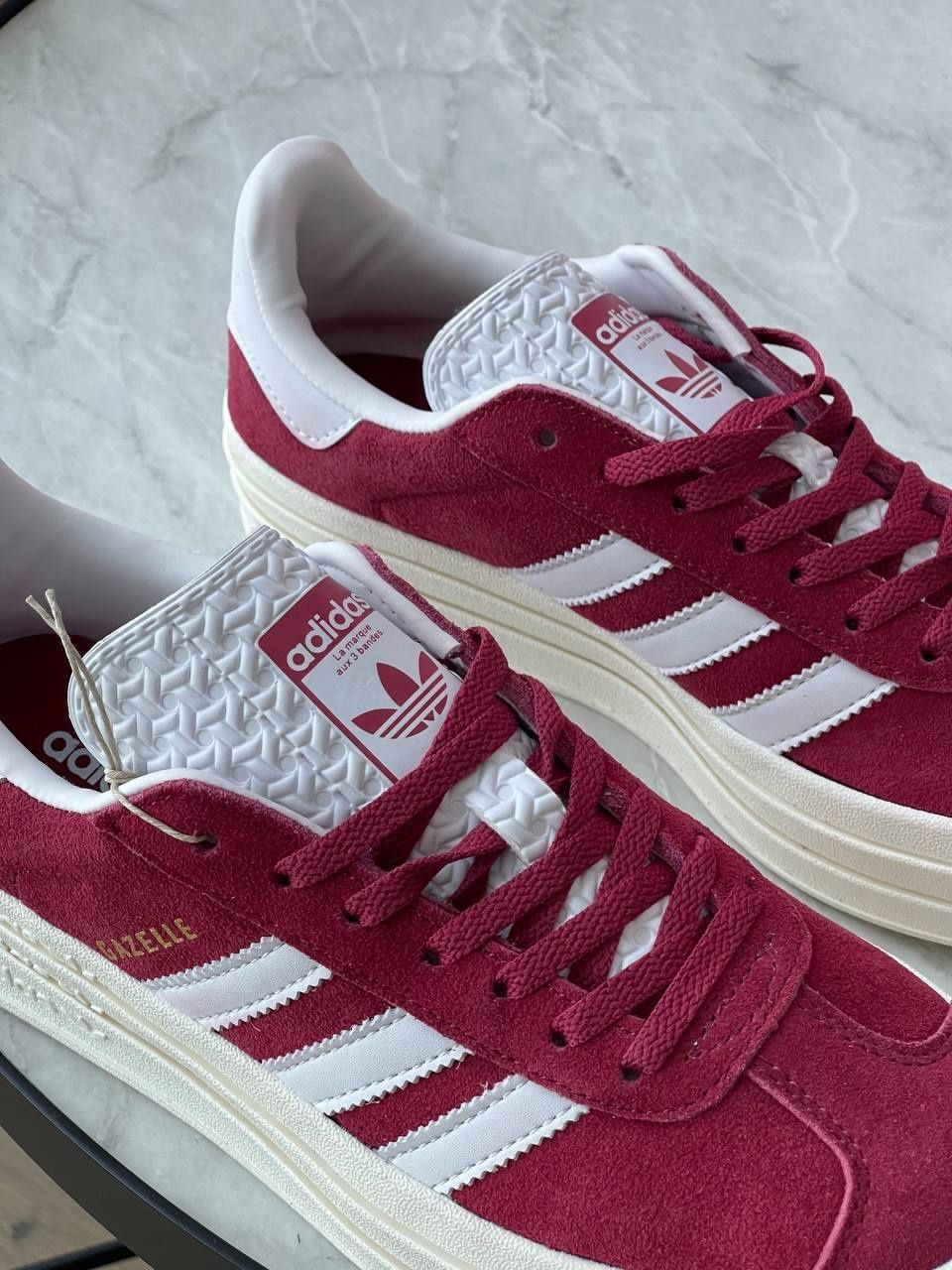 Жіночі кросівки Adidas Gazelle Bold Bordo