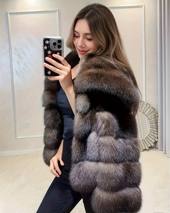 Шуба з преміального штучного хутра