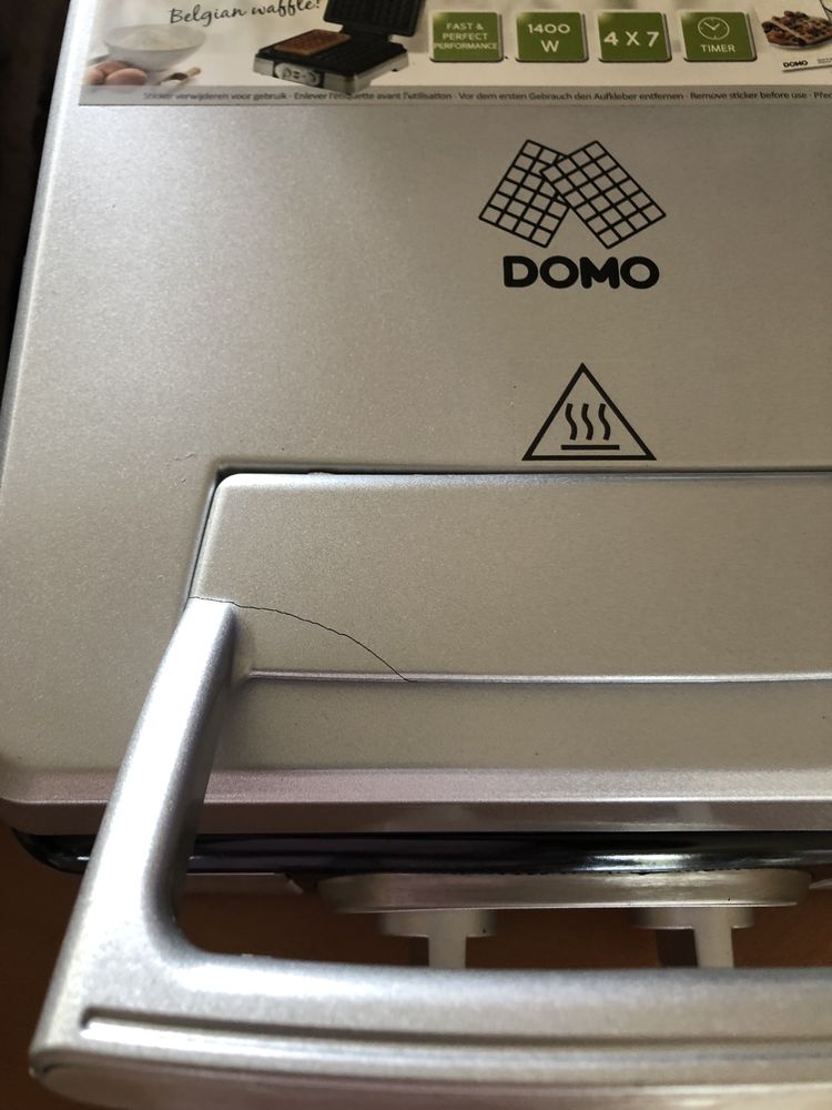 Domo máquina de fazer waffels (tipo waffel belga)