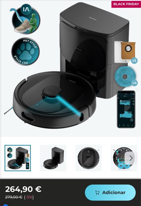 Robô aspirador - Conga 9990 AI Spin Revolution Ultra Power Home