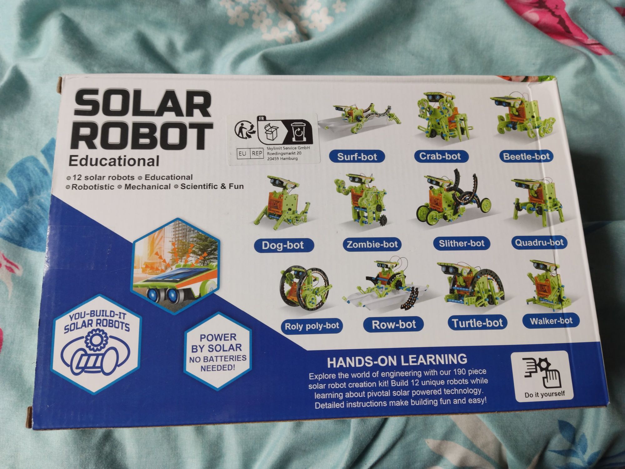 Robot solarny 12w1 DIY, idealne na prezent komunijny.