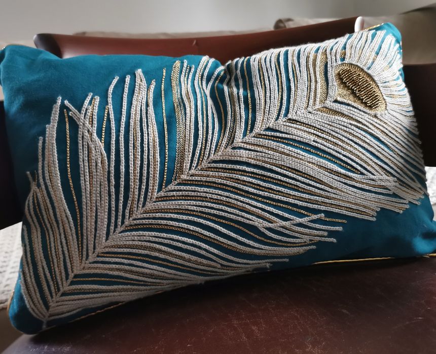 Poszewka na poduszkę pawie pióro