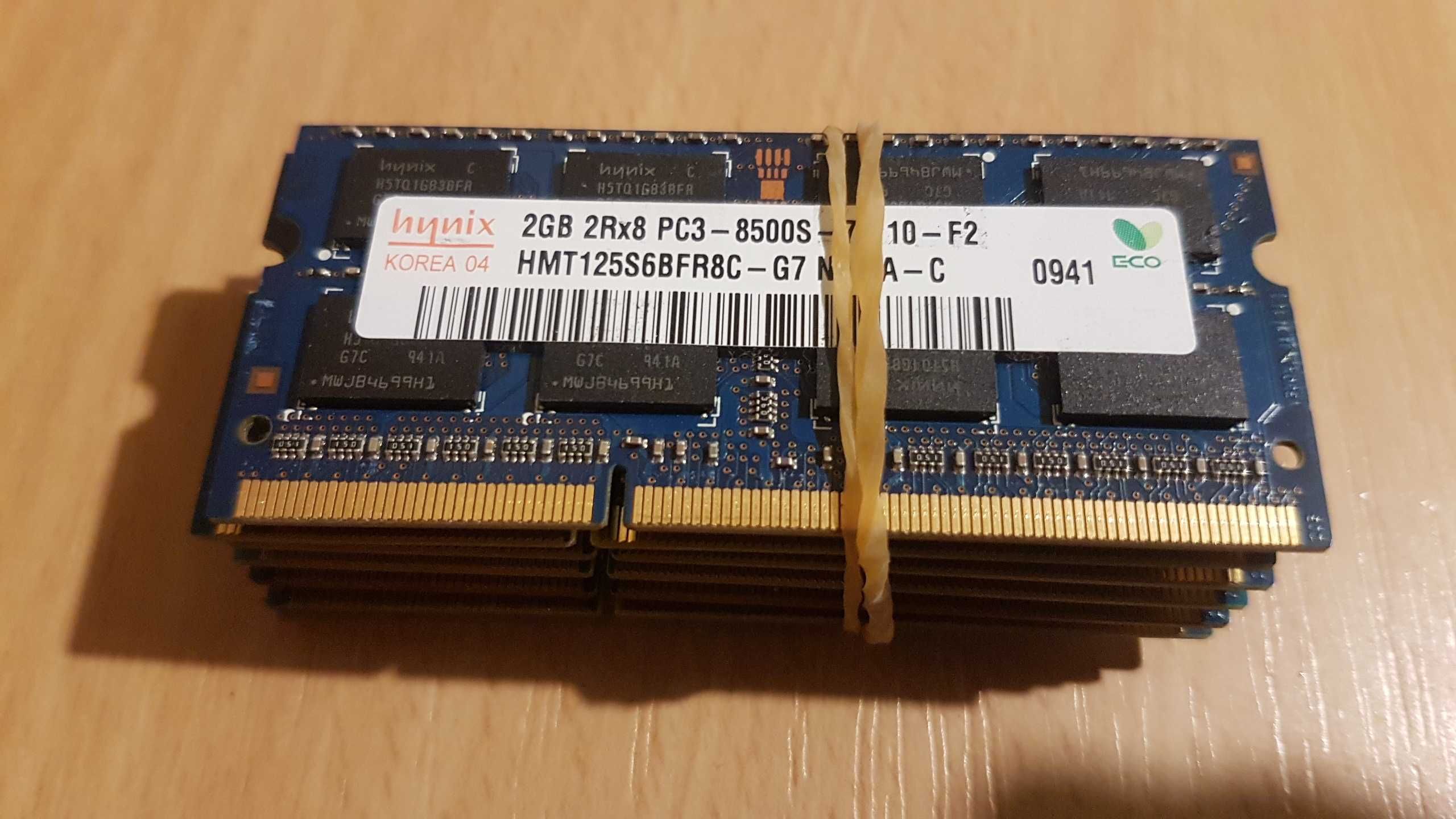 Pamięć RAM do laptopa 2GB DDR3 PC3 Hynix Samsung Kingston