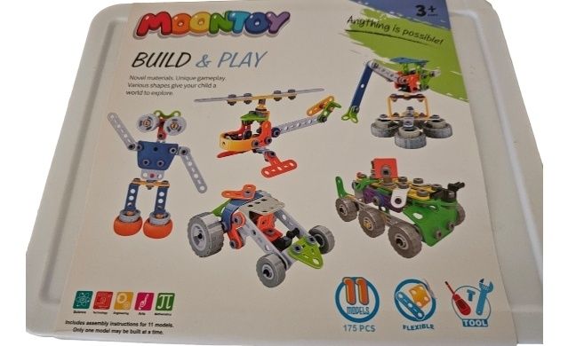 Moontoy build&play 175 elementów klocki do skręcania z narzędziami