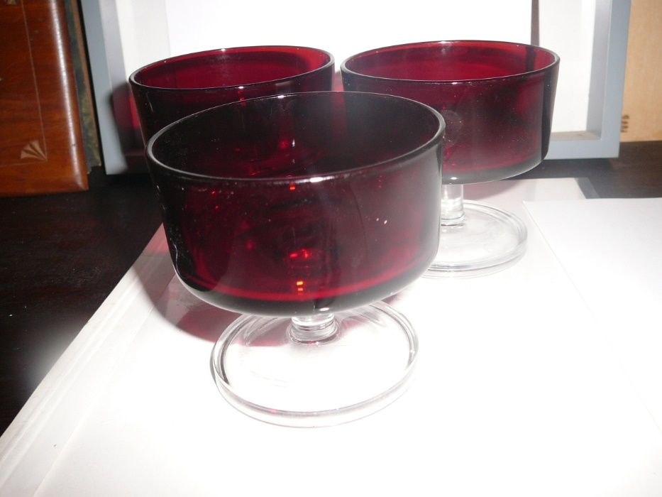 Zestaw szkła talerzyki-miseczki lata 70 , Zb. Horbowy, Podlasek