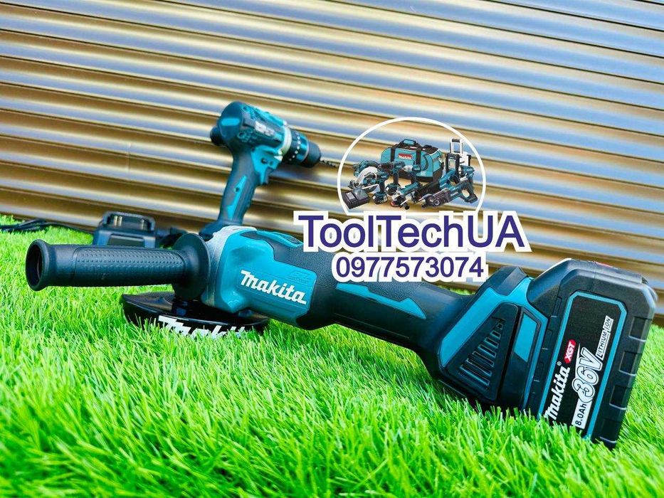 Набор Makita 2/1 Акумуляторний Шуруповерт DHP485XGT Болгарка DGA504XGT