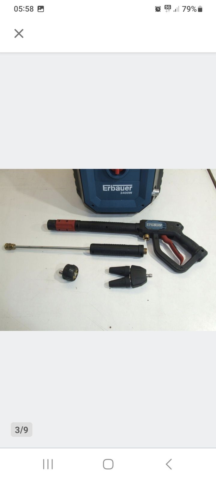 Myjka erbauer 2600wat 160 bar