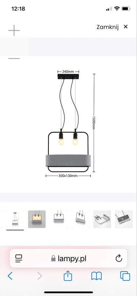 Lampa wisząca nowoczesna