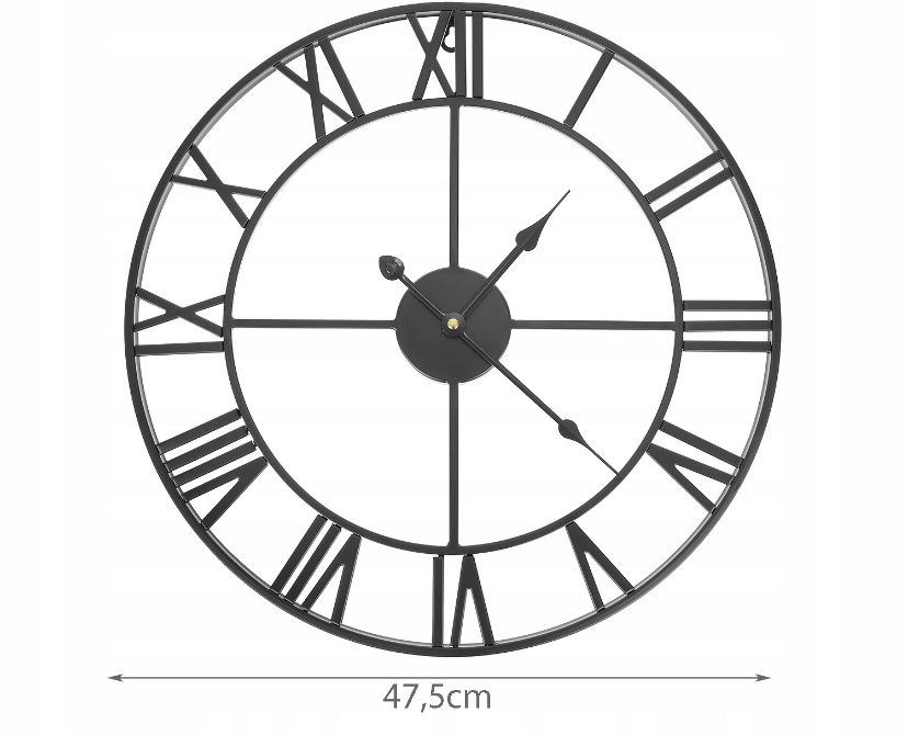 Zegar ścienny metalowy 50 cm VINTAGE