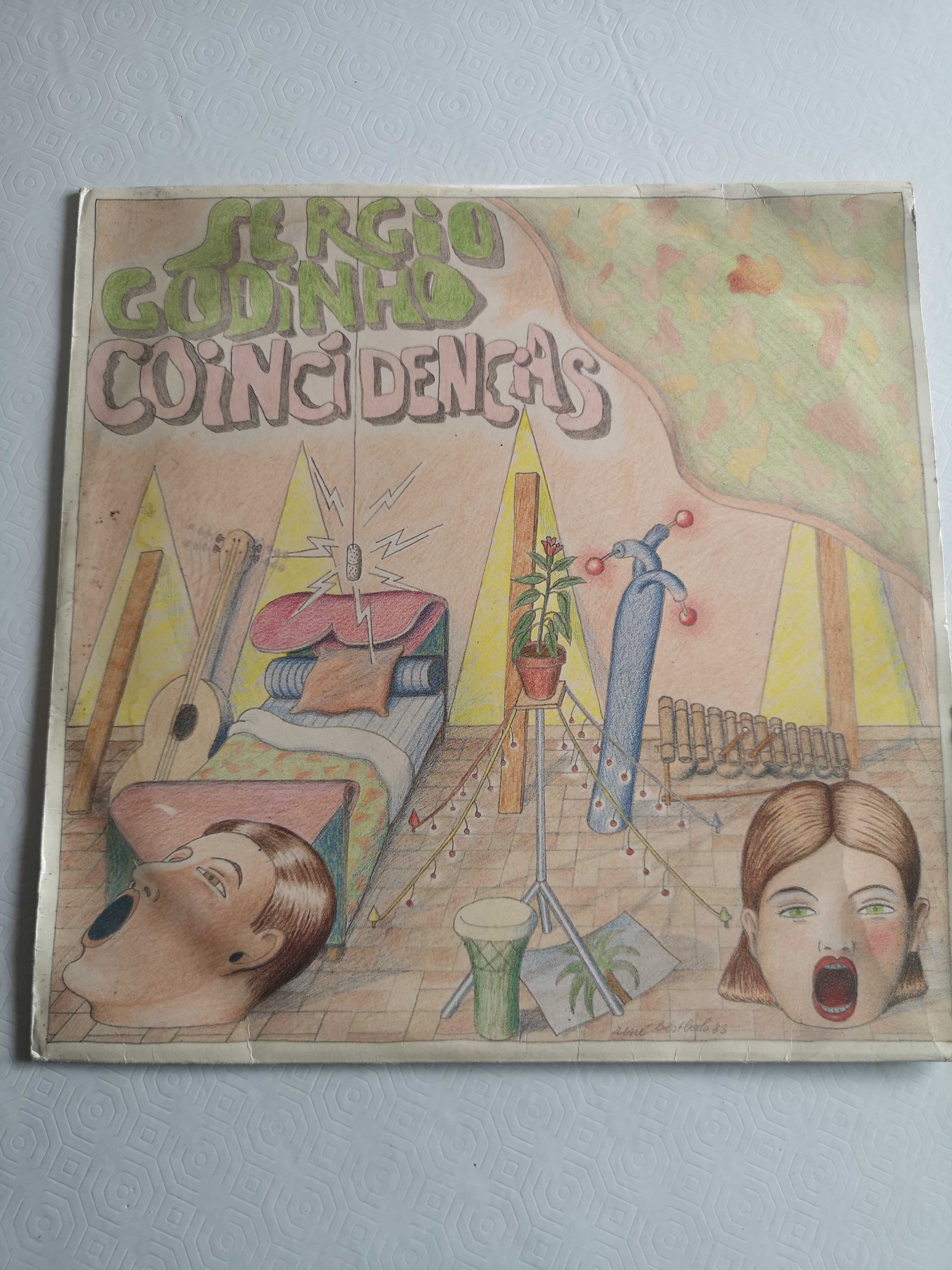 disco de vinil de Sérgio Godinho COINCIDÊNCIAS
