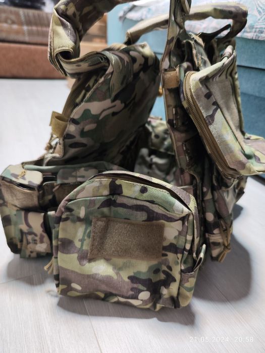 Плитоноска жилет якеда YAKEDA мультикам/multicam