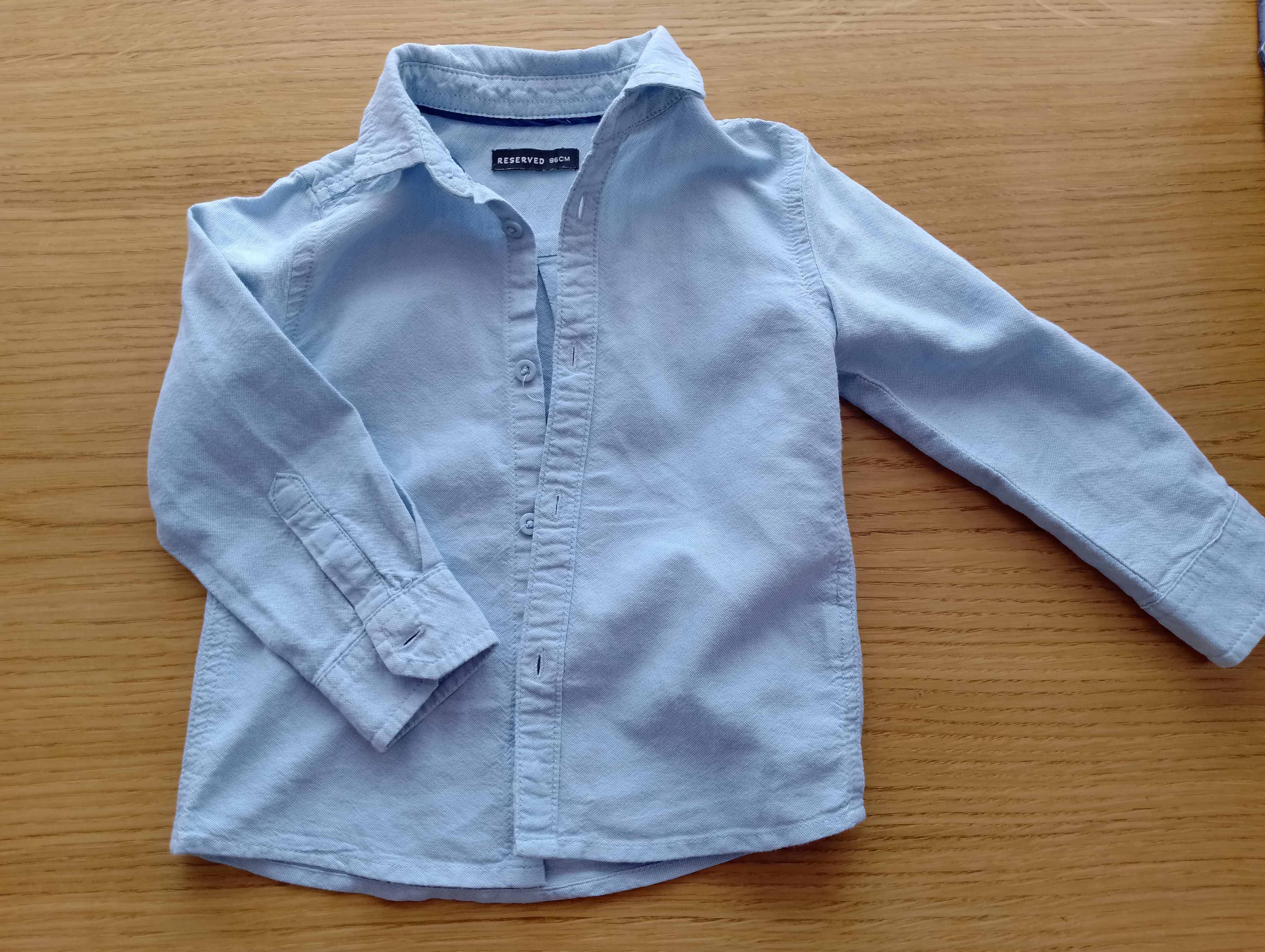 Eleganckie ubrania koszula spodnie 86 chlopiec reserved