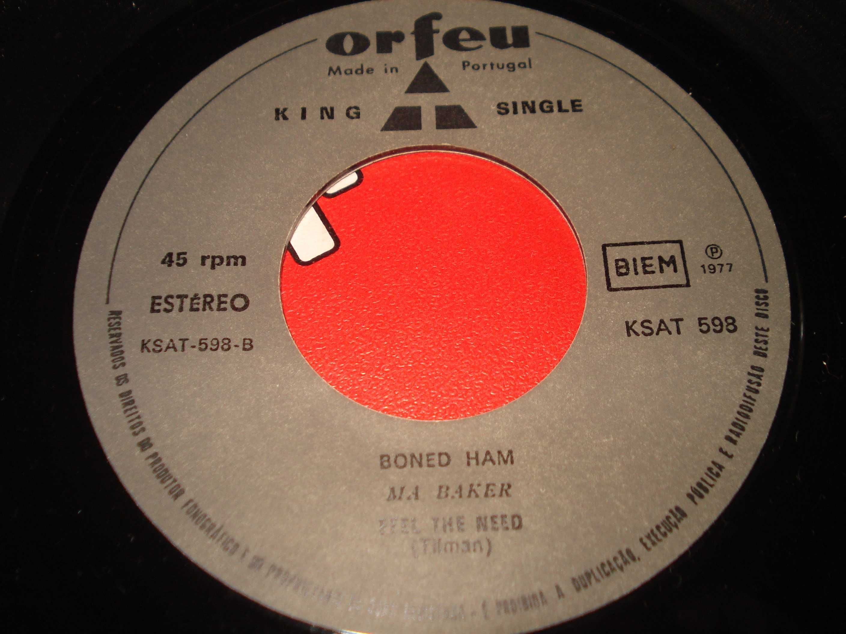 Raro e Antigo Vinil Single Boned Ham – Ma Baker - 1977