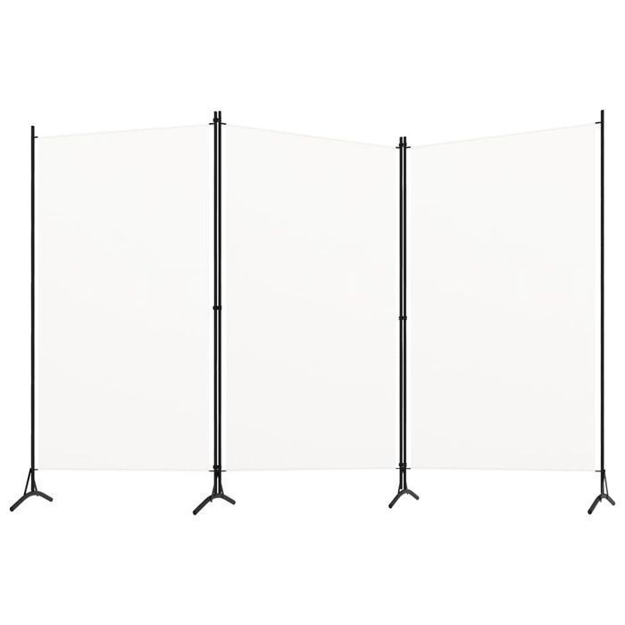 Parawan 3-Panelowy Vidaxl Kremowy 260x180 cm