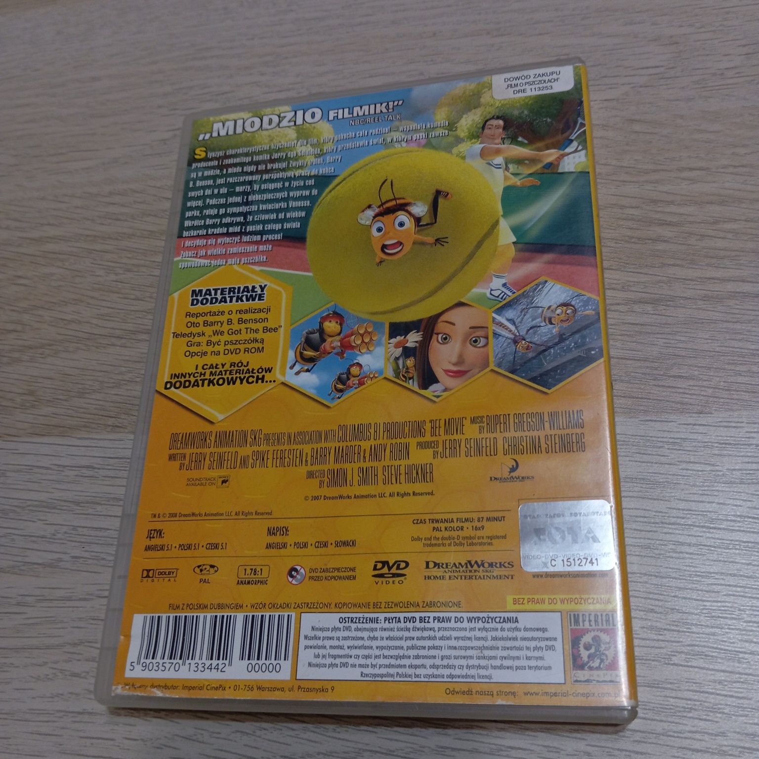 Film o pszczołach, DVD
