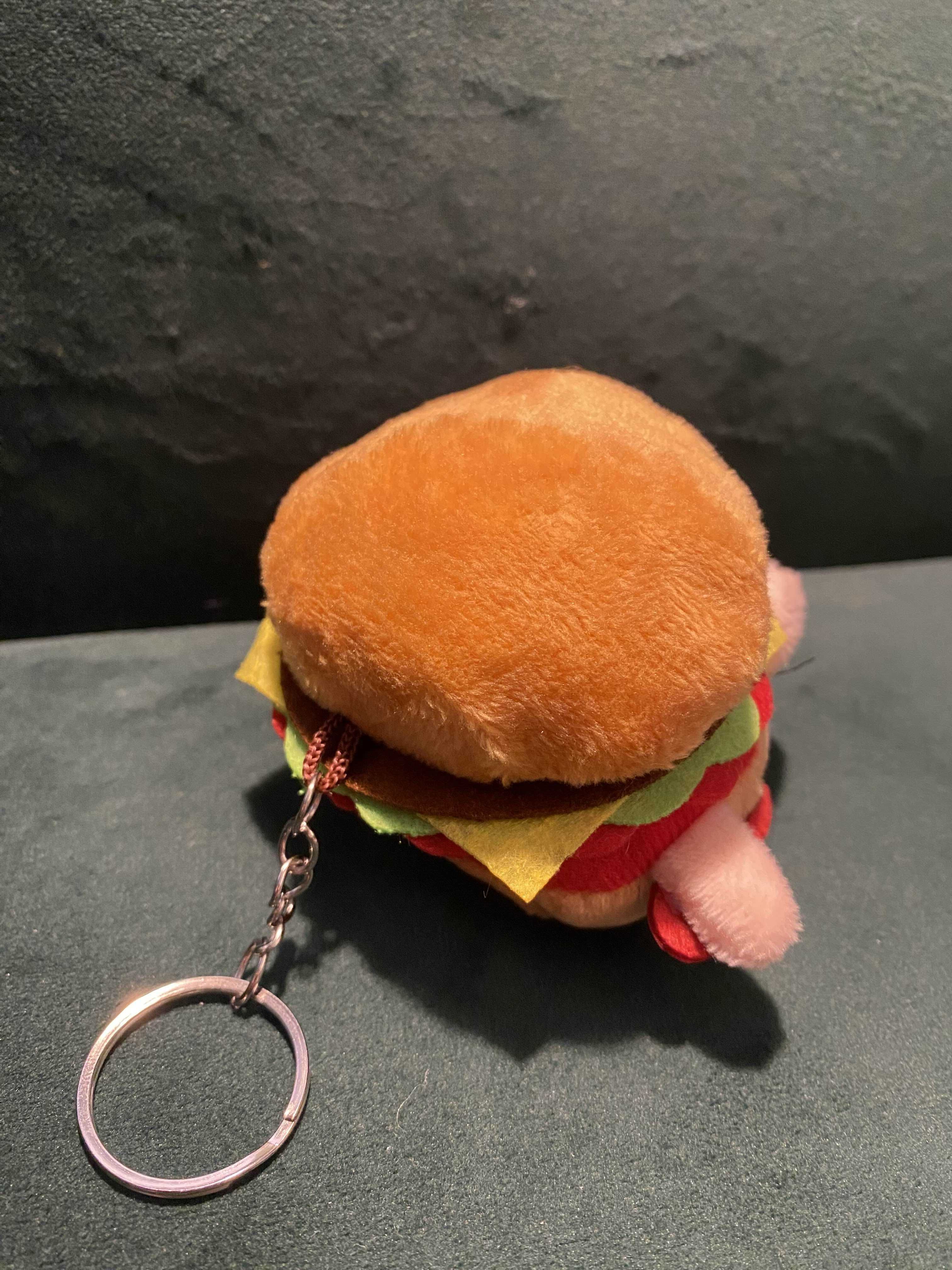 Uroczy Pluszak maskotka Chleb Hamburger Hamburgerek brelok 8cm