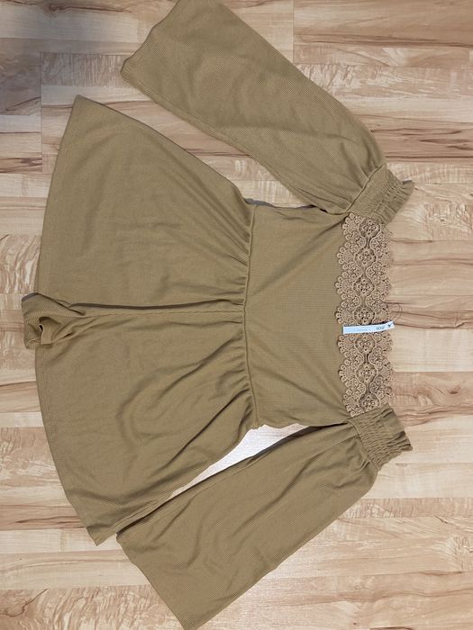 Asos 40 L kombinezon damski lato dzianina krótkie spodnie rękaw nowy