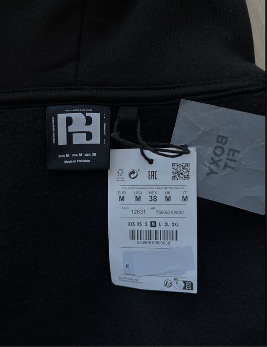 Худі Pull&Bear (M-L) Boxy Fit Hoodie Оригінал Худи Кофта Свитшот Новый