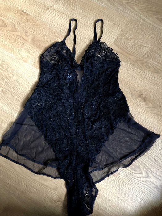 DKNY koronkowe body slim fit DK6009 rozmiar M
