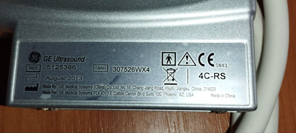 Конвексний датчик УЗД GE 4C-RS 2013г.
Повний опис узі датчика:

Назва: