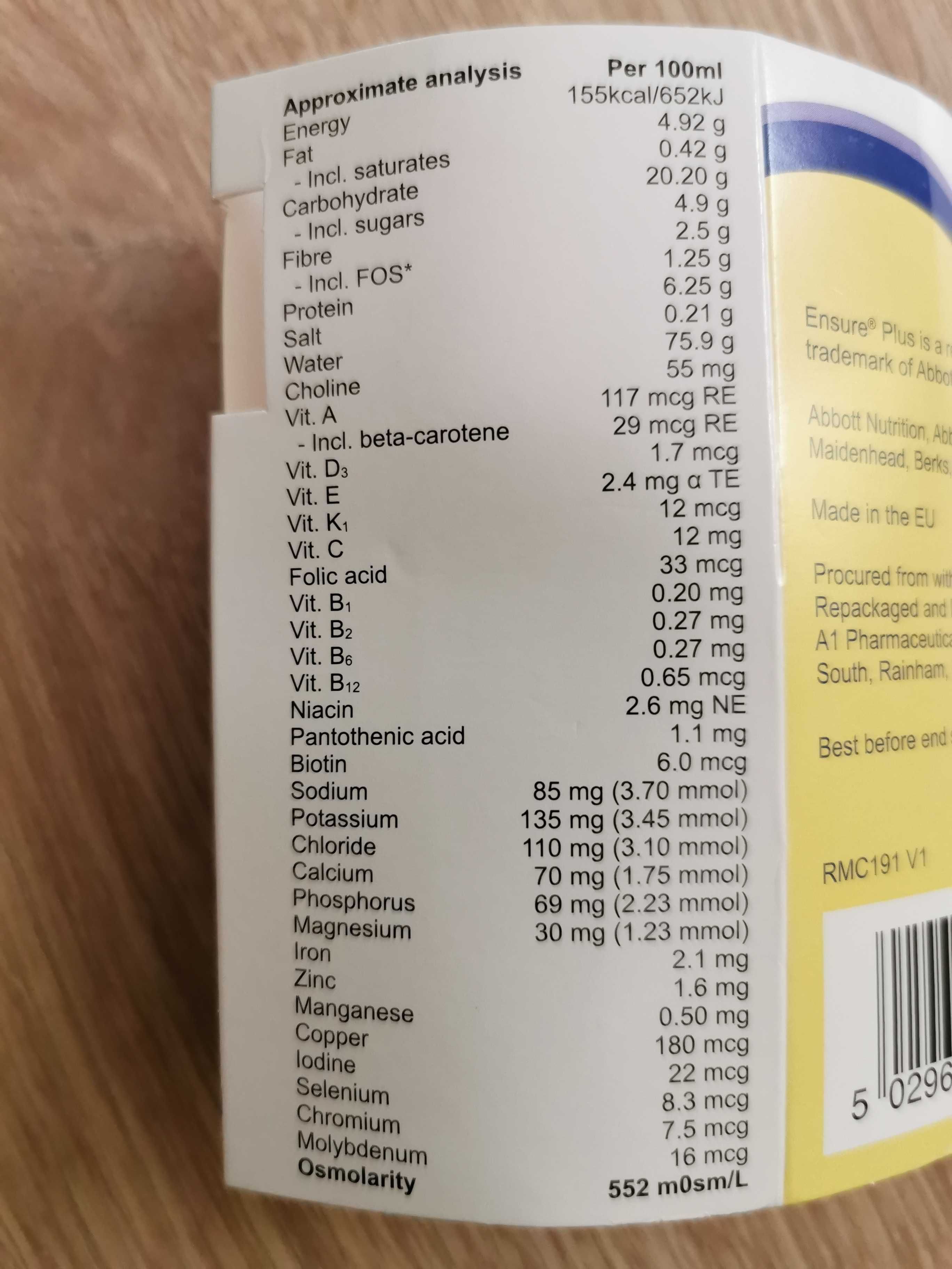Drinki do żywienia medycznego Ensure Plus Fibre Nutridrink