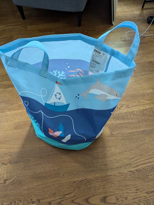 BLÅVINGAD Ikea torba kosz do przechowywania zabawek
Torba, wzór zwierz