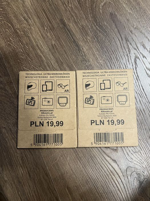 2x Ściereczki do czyszczenia kasków, wizjerów i okularów RR Moto