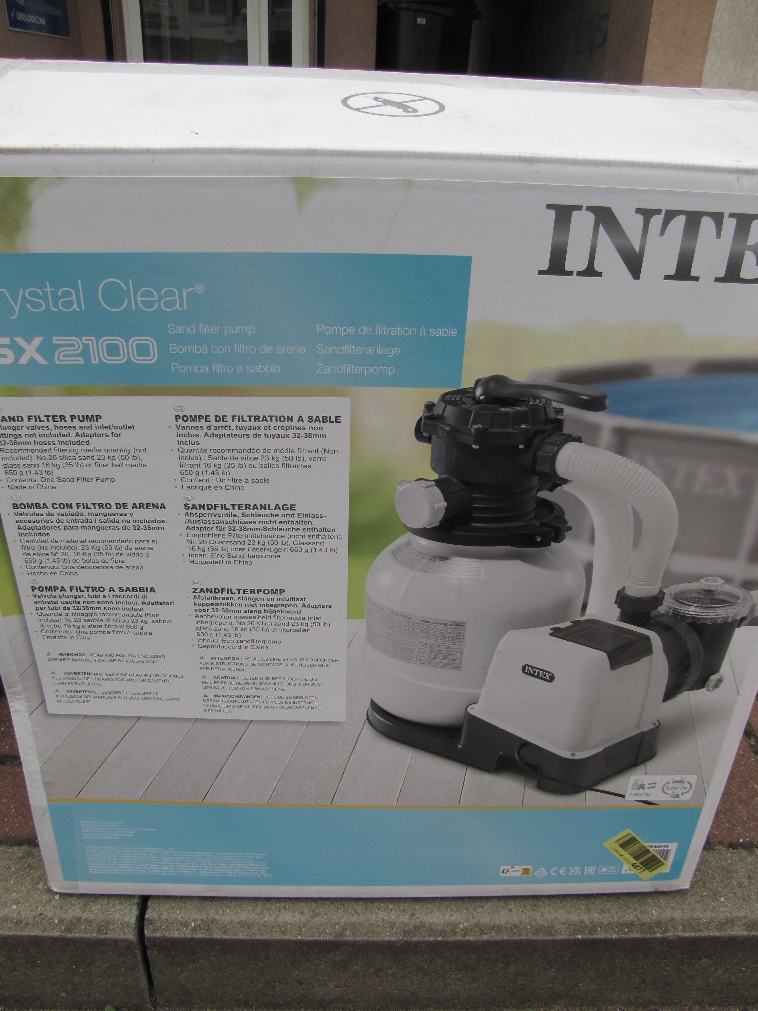 Intex SX2100 Filtr piaskowy 6m3/h do basenów do 36m3