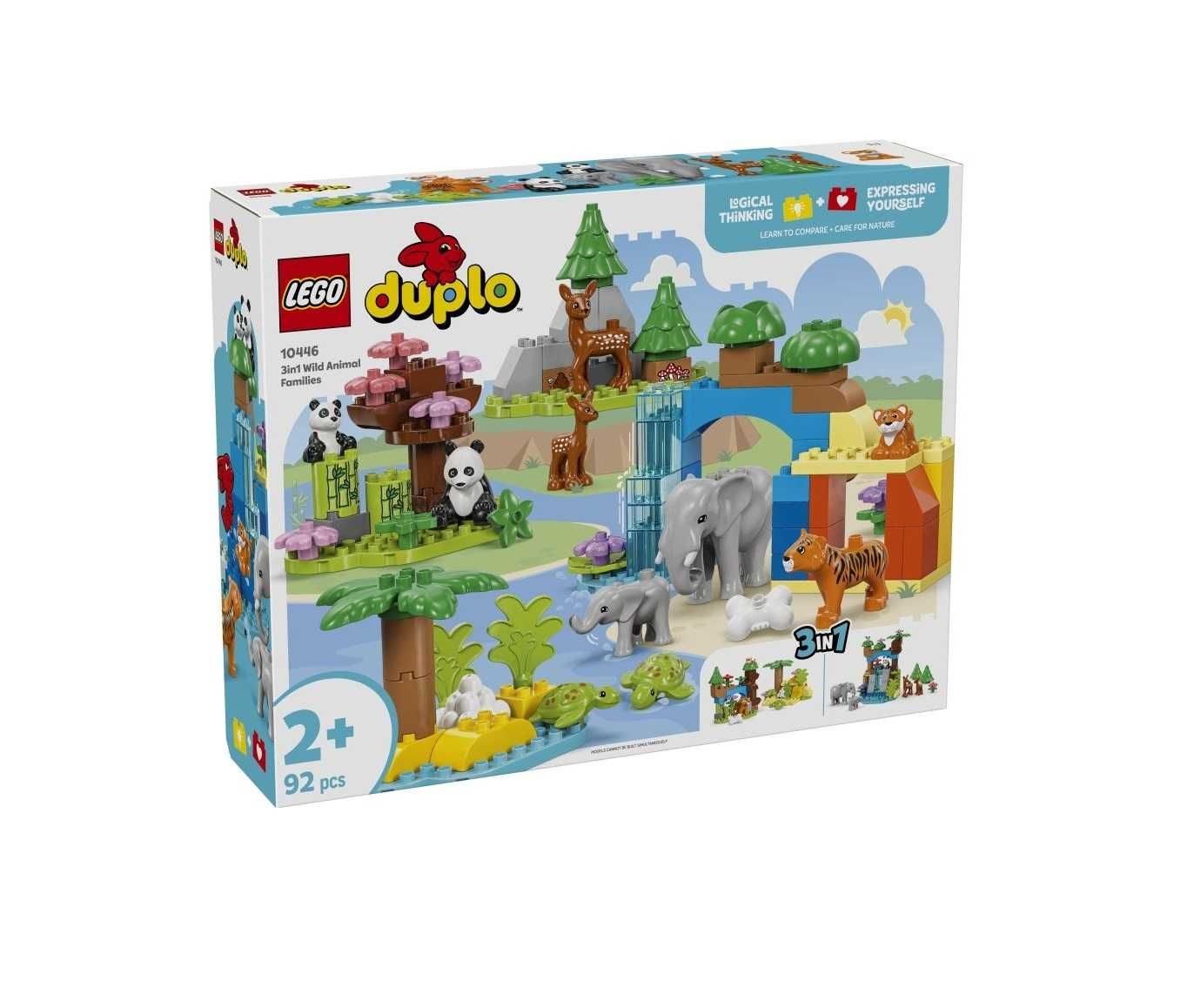 LEGO DUPLO 10446 Rodziny Dzikich Zwierząt 3w1 10 Figurek Klocki *NOWE*