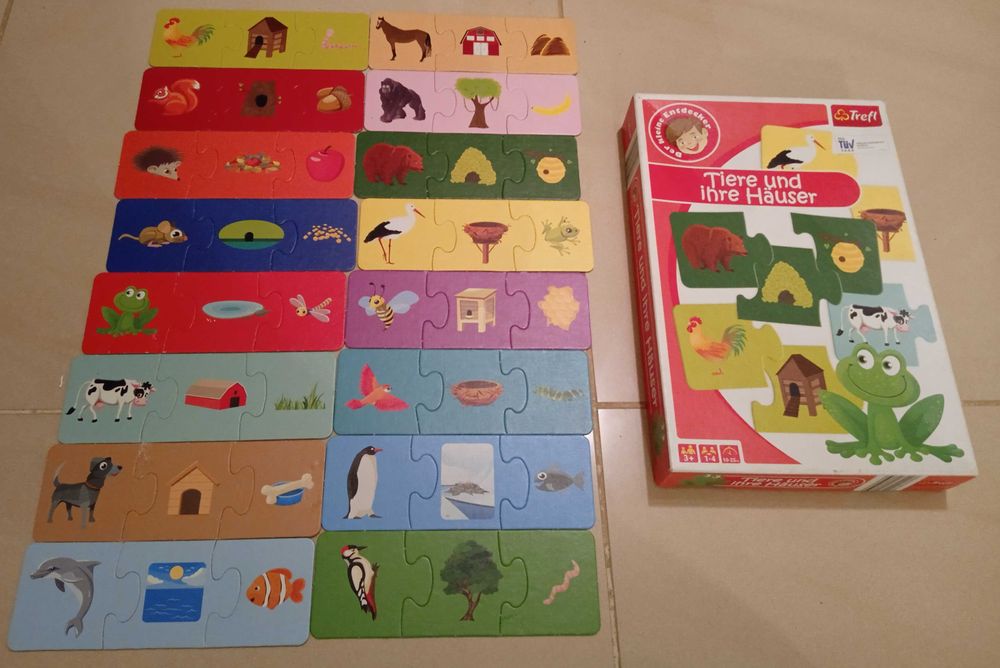 puzzle zwierzątka i ich domy trefl