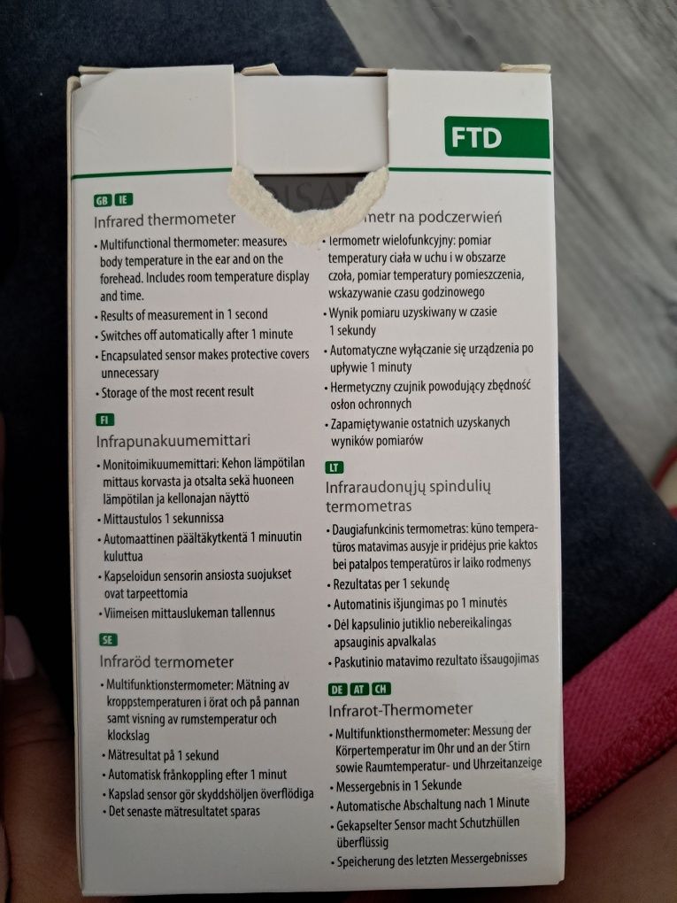 Termometr na podczerwień MEDISANA