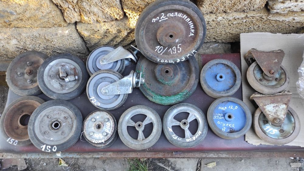 Мощные колеса на тележку