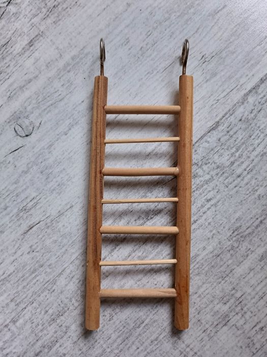 Drewniana drabinka dla chomika, gryzoni, papugi