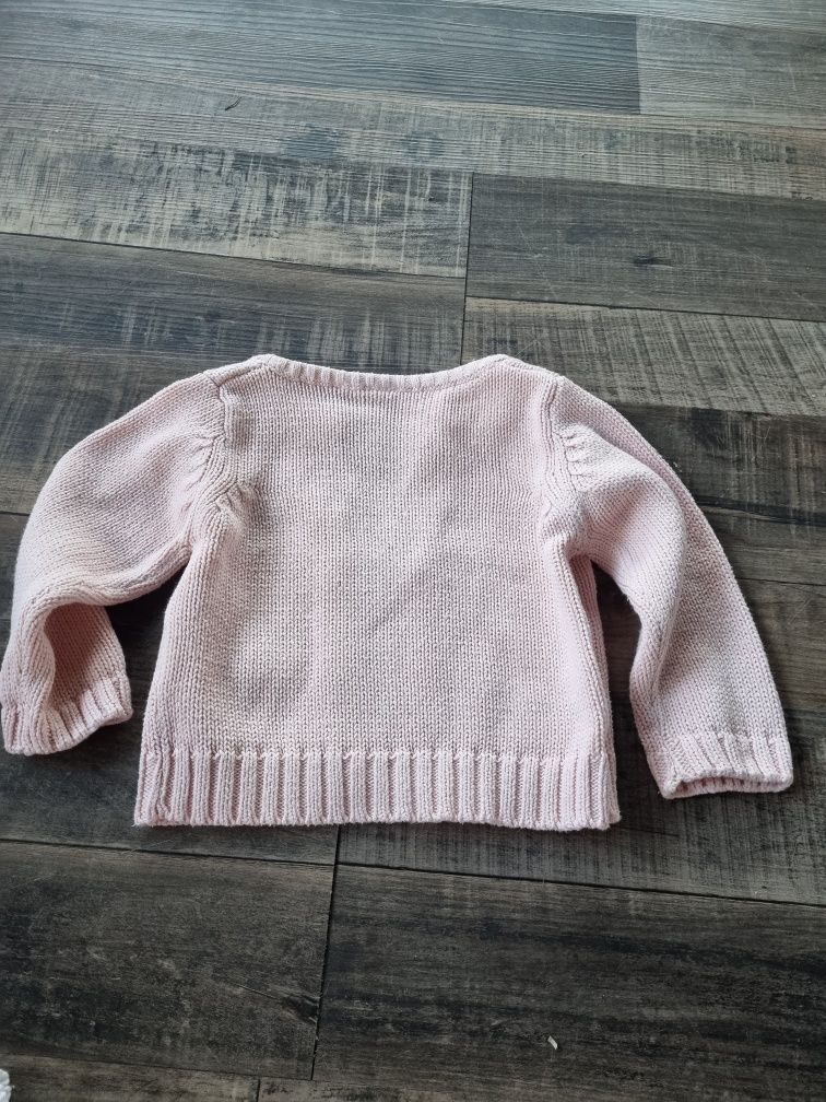 Różowy sweterek 68 dla dziewczynki