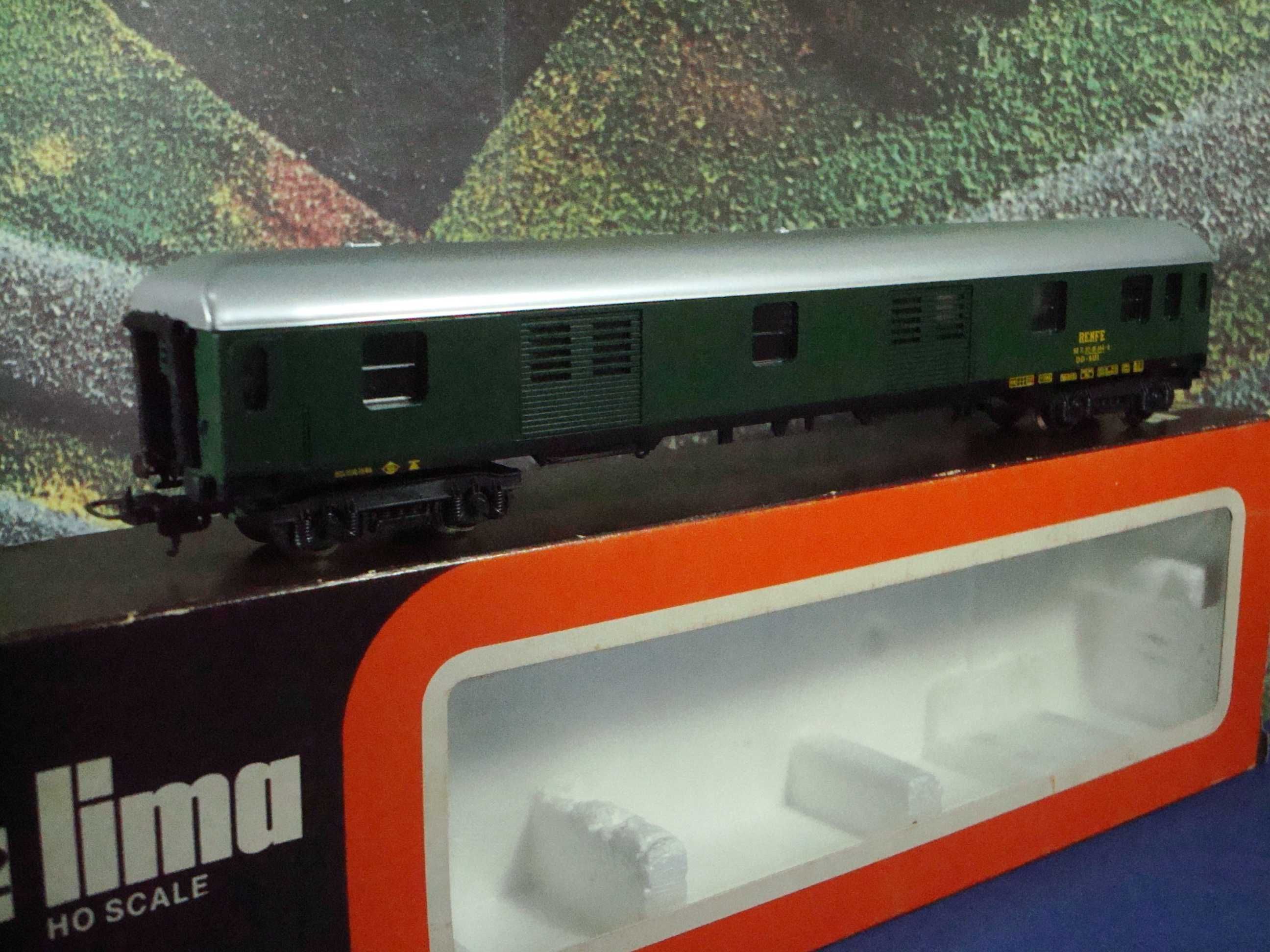 Lima H0 - Vagão Bagageiro "DD"/ "Renfe"" Espanha / Usado / Orig. Box