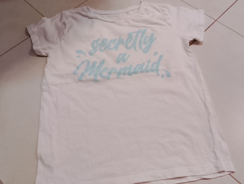 T-shirt dziewczęcy biały