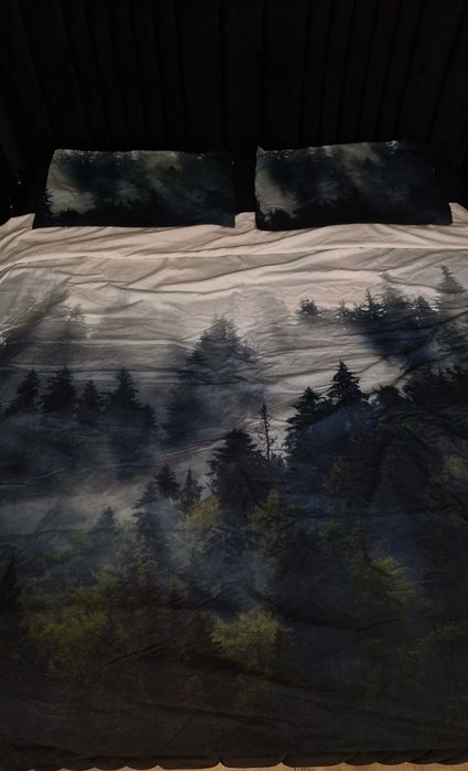 Pościel Home&you model Forresti 200 x 220 cm las we mgle mikrofibra