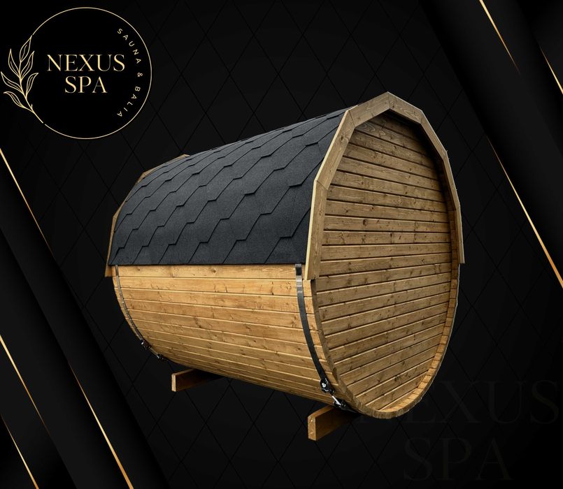 Sauna Ogrodowa Beczka Ruska Bania 2m Dowolna Konfiguracja Cenowa