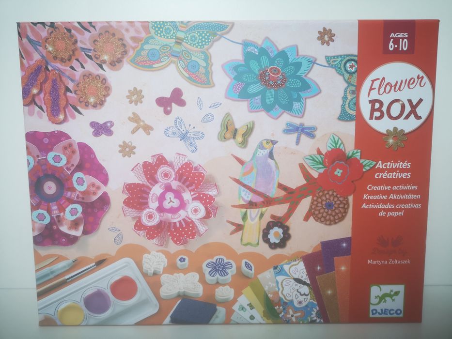 Djeco Duży Zestaw Kreatywny Ogród Flower Box 6w1