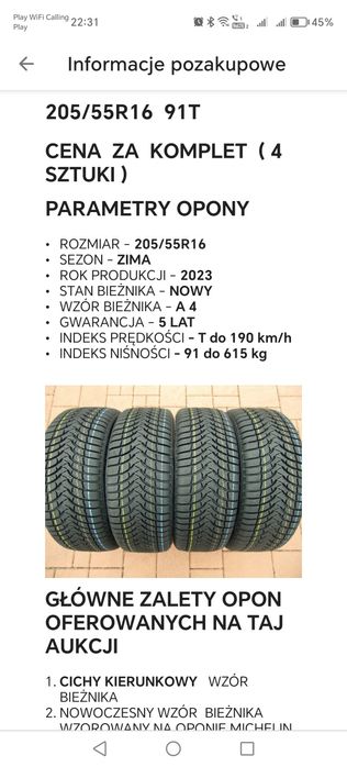 Opony zimowe 255/50 r 16