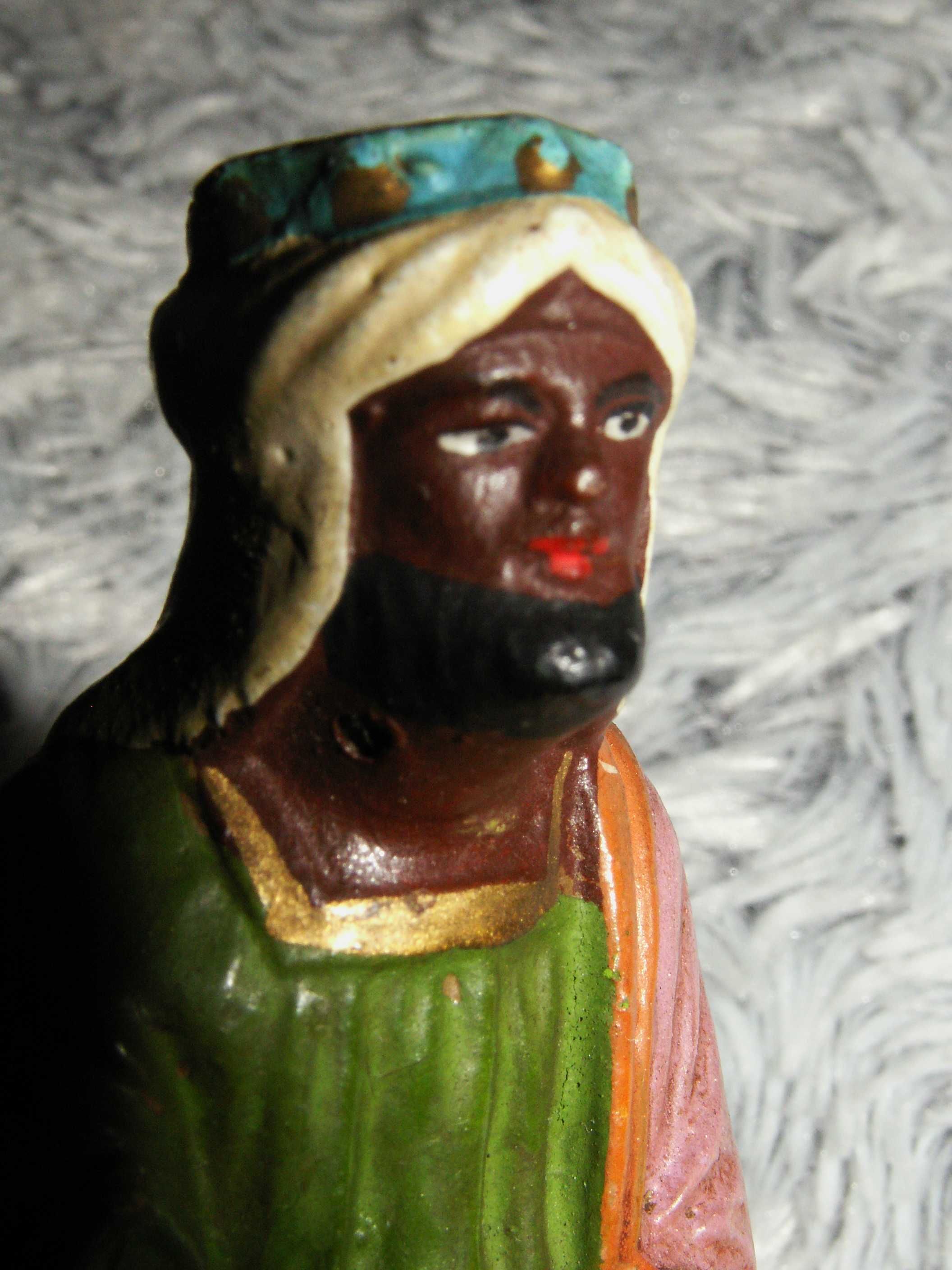 Stara Figurka do szopki bożonarodzeniowej KRÓL- uszkodzony z pap mache